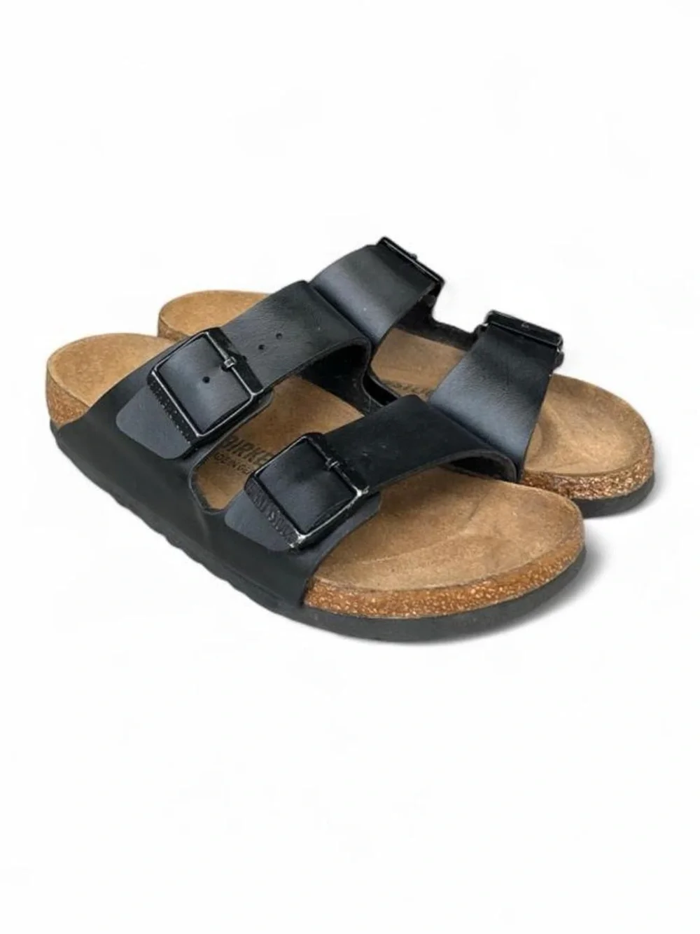 Birkenstock Arizona Black Birko-Flor Sandals EU 37 US Women's 6 Narrow - Picture 2 of 8